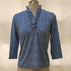 J. McLaughlin "Durham" Catalina Cloth Ruffled Top